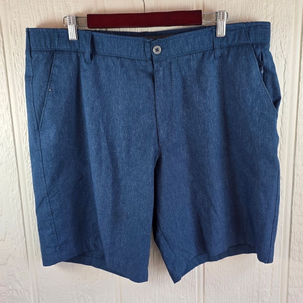 Men's Swiss Tech Men's Blue Flat Front Shorts, Size 40